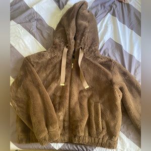 Zara Faux fur Coat/ Jacket with Hood